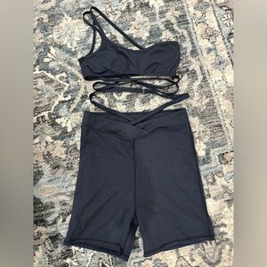 For Love & Lemons Chloe set in midnight blue